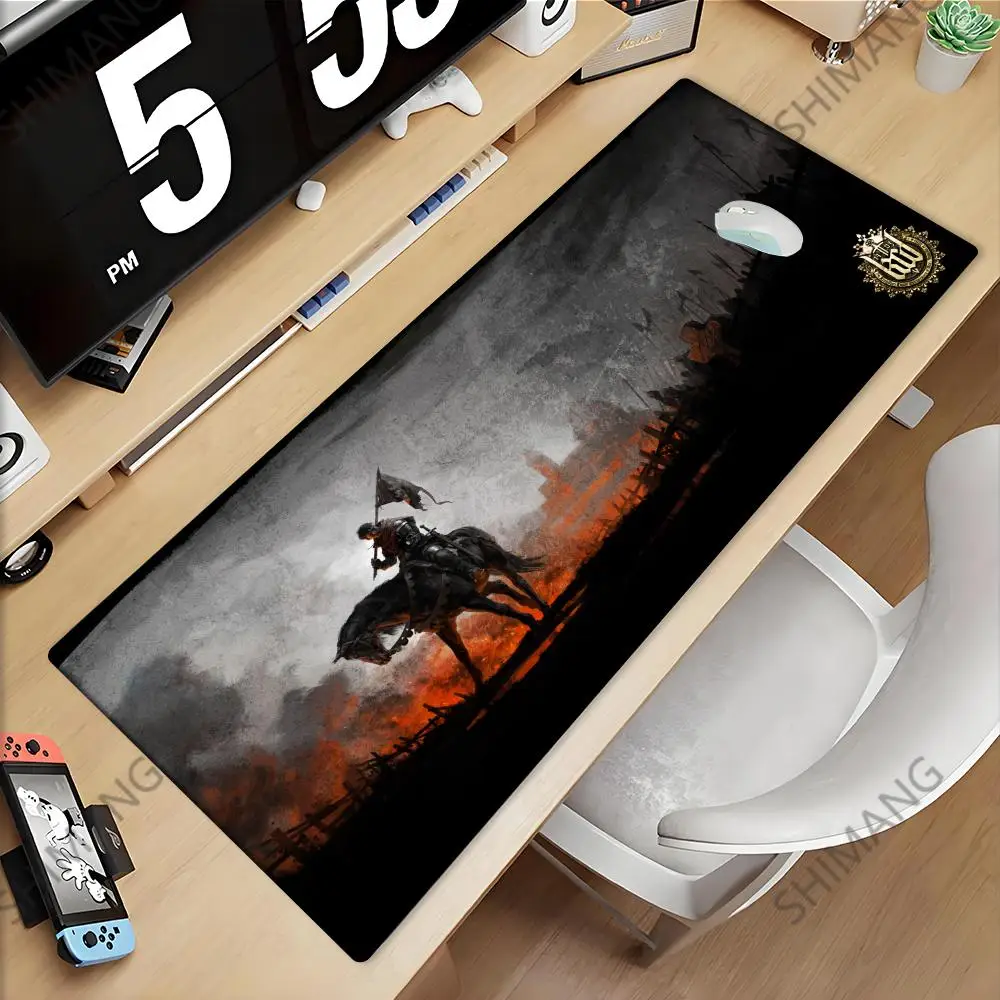 Kingdom Come Deliverance 2 Mouse Pad Tapetes de Mesa Teclado, Borracha Kawai, Tapete de Mesa Antiderrapante, XXL90x40cm