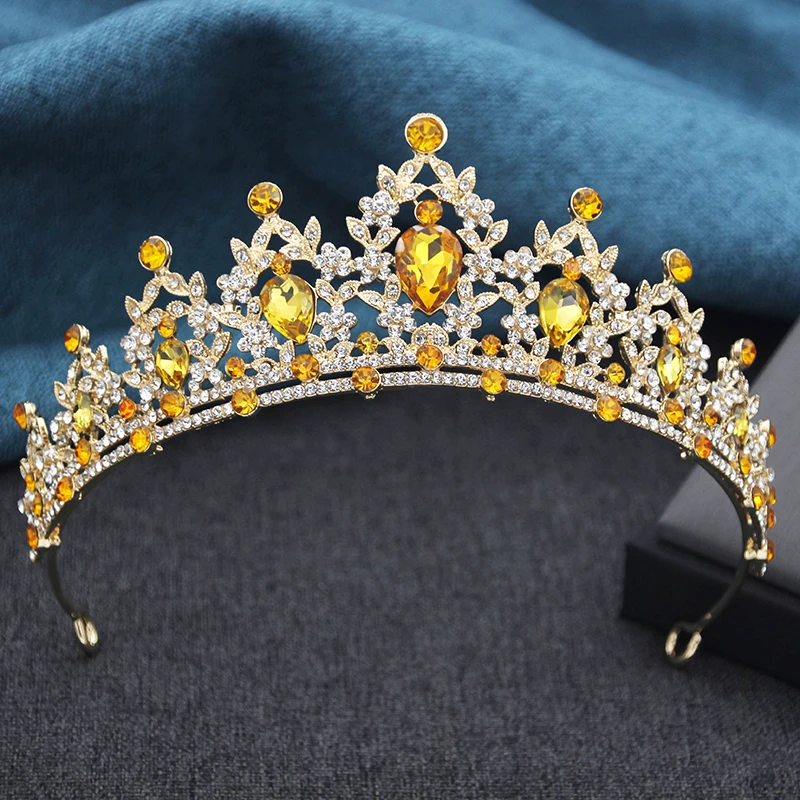 15 Farben Prinzessinnen-Krone Braut-Diademe und -Kronen für Frauen Abschlussball Geburtstag Hochzeit Haarschmuck Party-Kopfschmuck