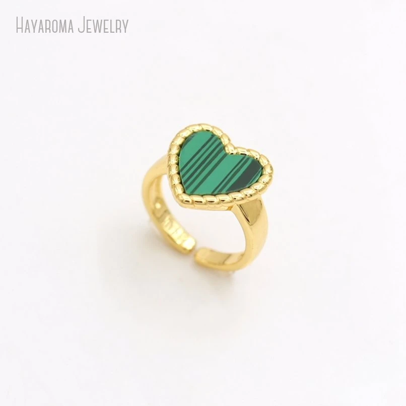 20Pcs Wholesale Gift For Her Gold Color Hearts Heart Shape Point Copper Ring RM50753