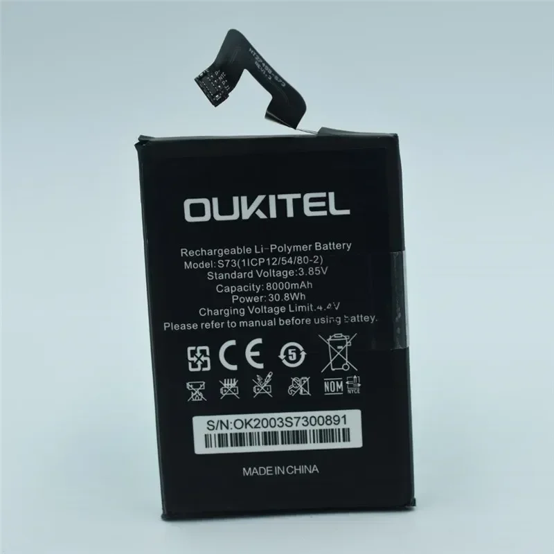 100% Original Battery for OUKITEL F150 B2021 battery 8000mAh Long Standby Time For OUKITEL KC-N8000A Battery