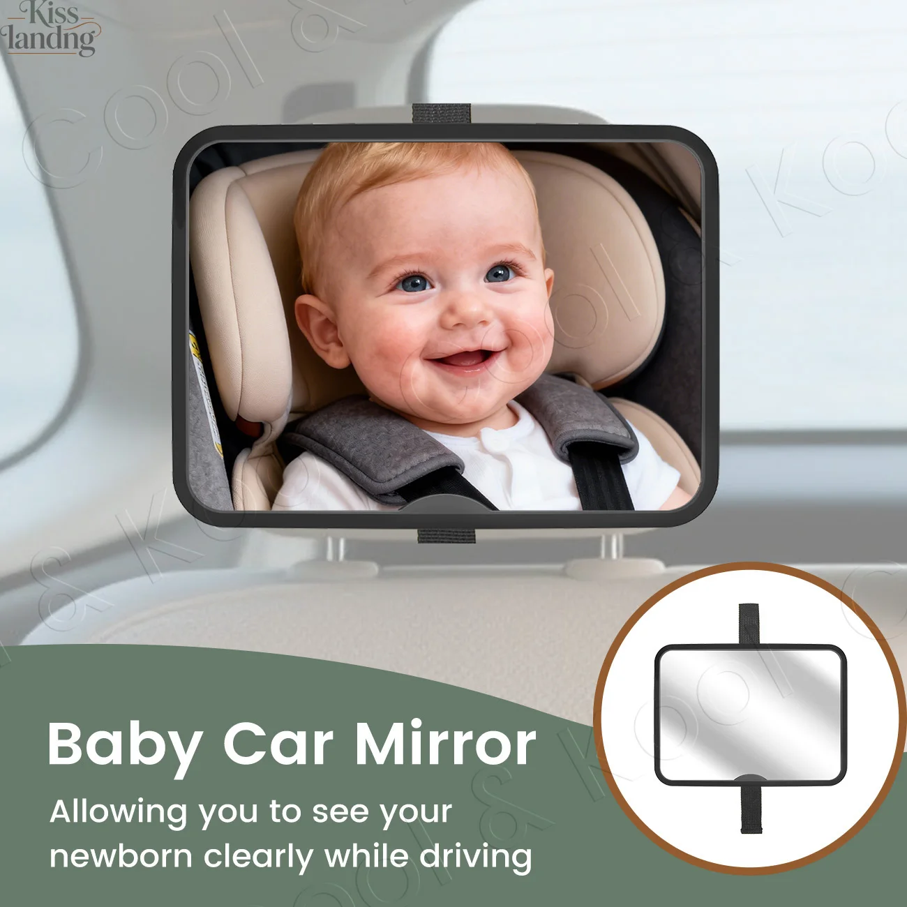 New Wide-Angle Baby Car Mirror, Enhanced Rear Seat Monitor for Maximum Visibility & Safety