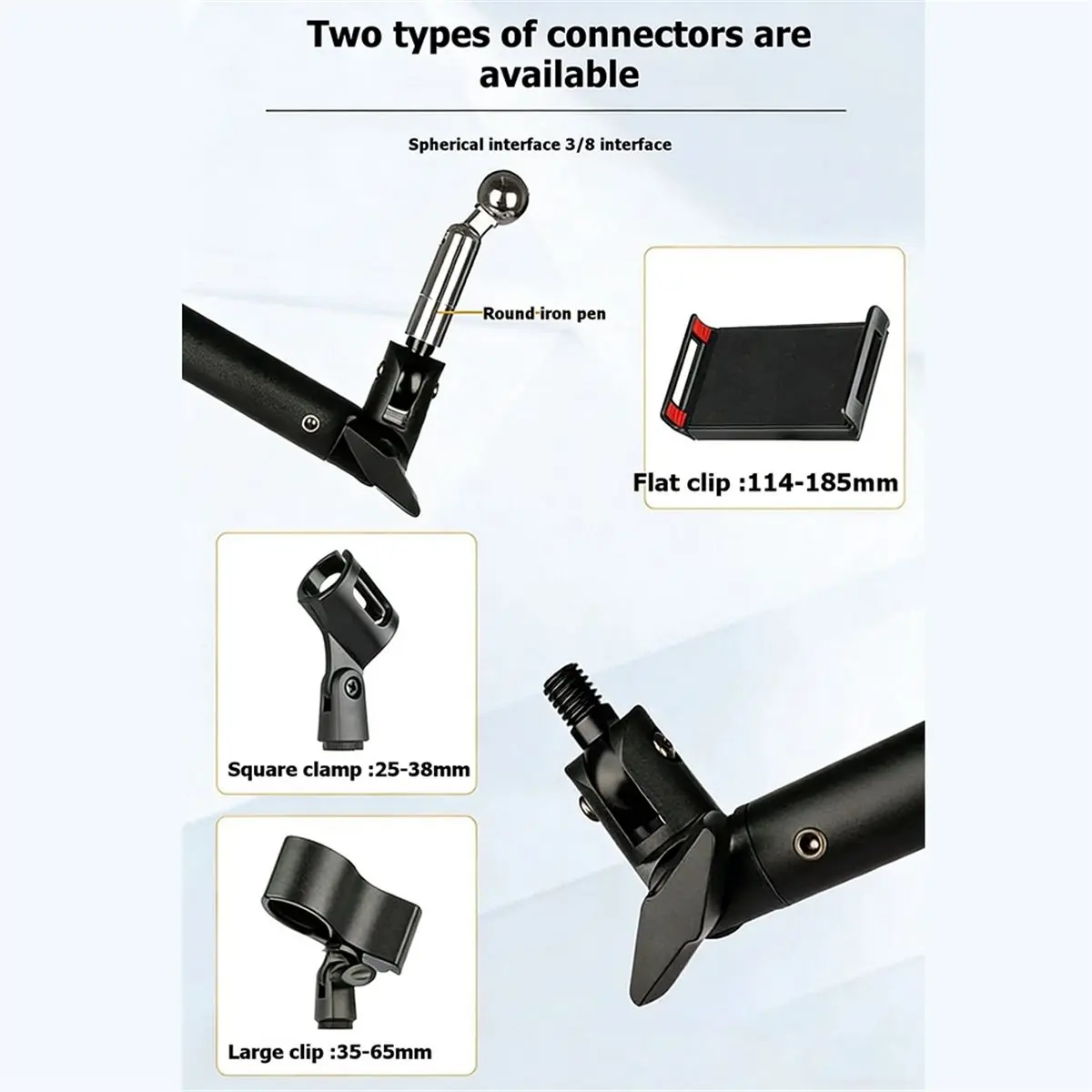 Metal Microphone Stand Cantilever Arm Holder Scissor Desktop Mic Stand Adjustable Microphone Boom Arm