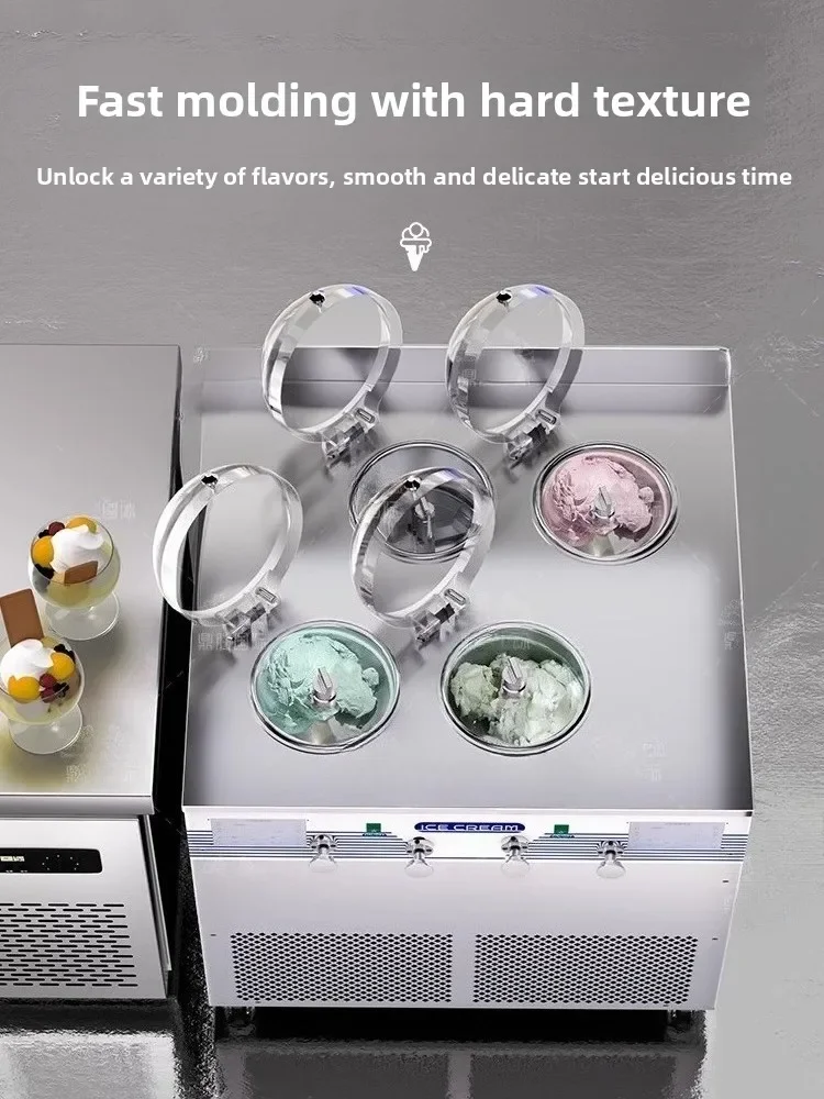 Italian Hard Ice Cream Machine Commercial Fully Automatic Gelato Hard Ice Cream Machine Stall