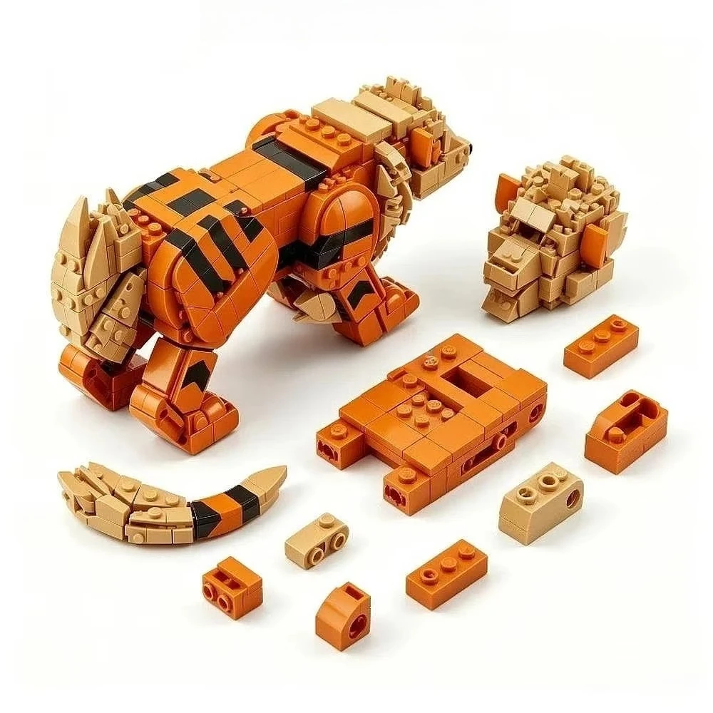 2026 Spot Wild Animal Set Fire Beast Toy Model Home Decoration Christmas DIY Toy Gift for Friends