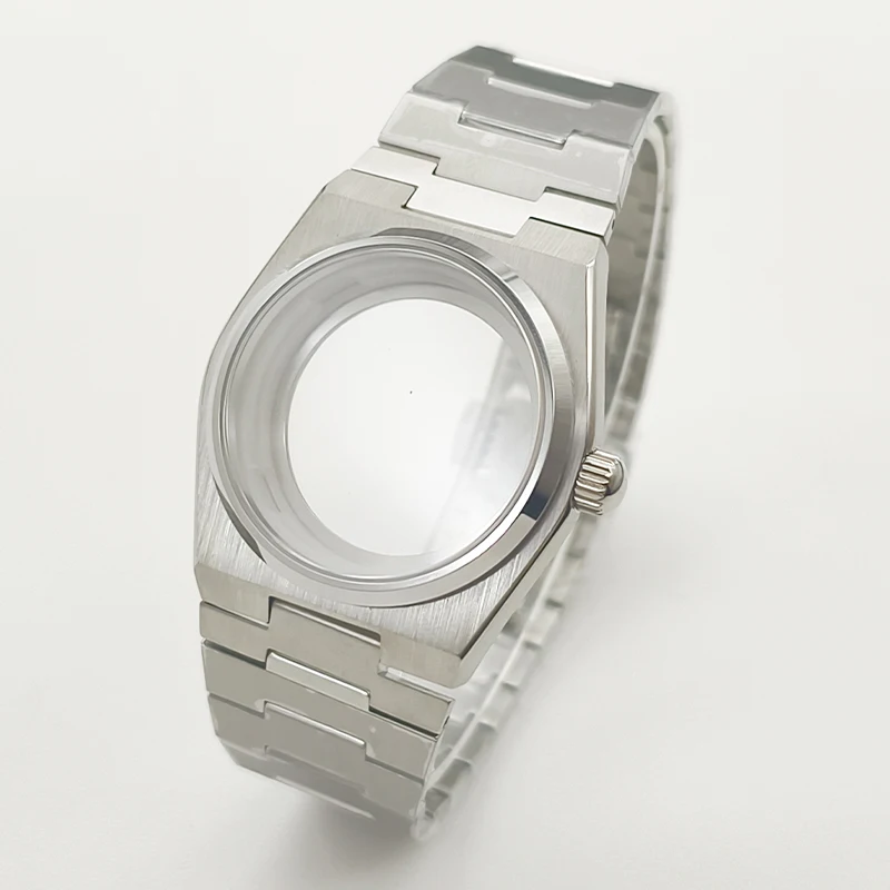 

Mod 40mm PRX Super Player Watch Cases Sapphire Glass Case Fit NH35 NH36 4R 7S Movement Transparent Back Cover Watch Repair Parts