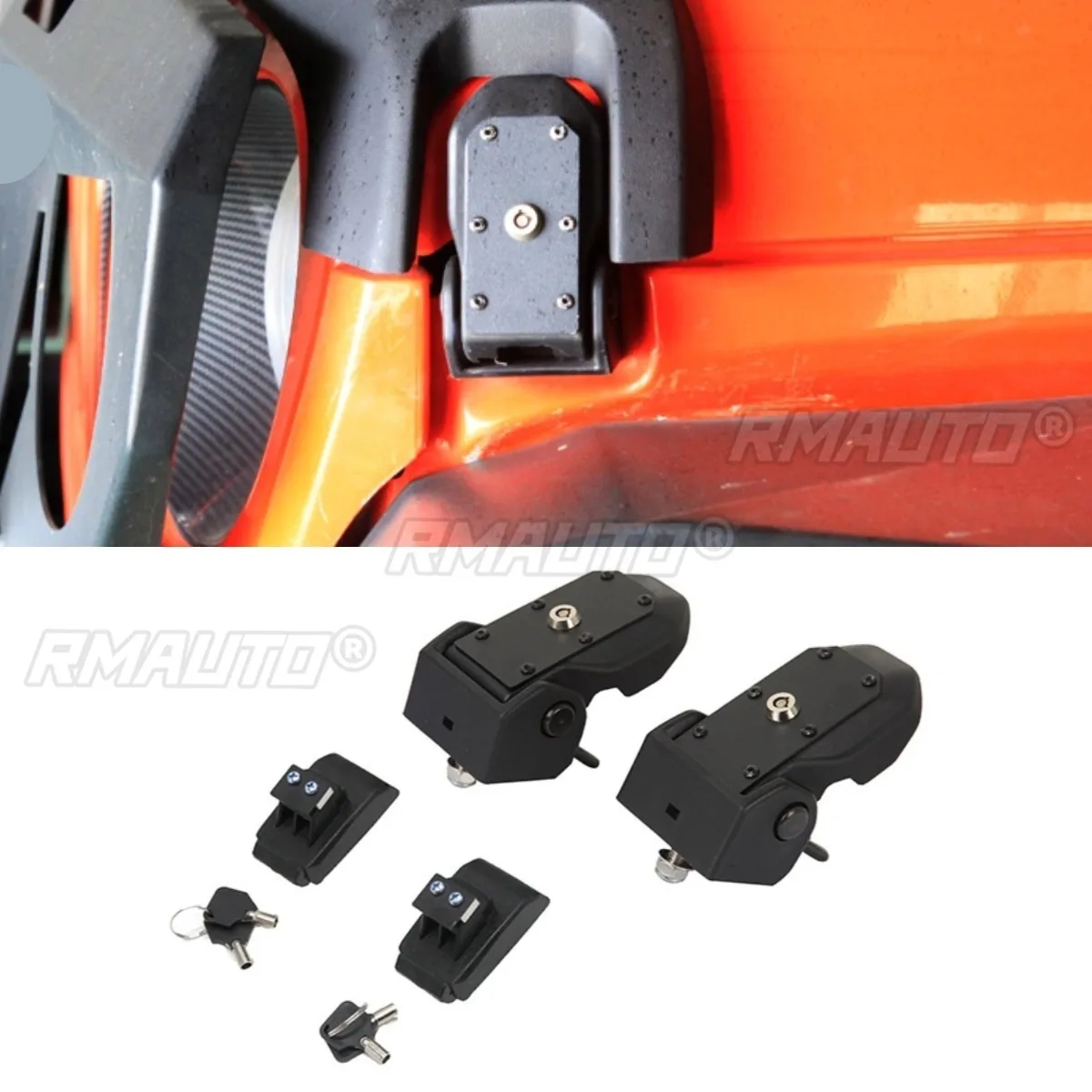 

Car Hood Lock Buckle Anti Theft Hood Lock Buckle for Jeep JL Wrangler 2018-2020 Body Kit Car Accessories