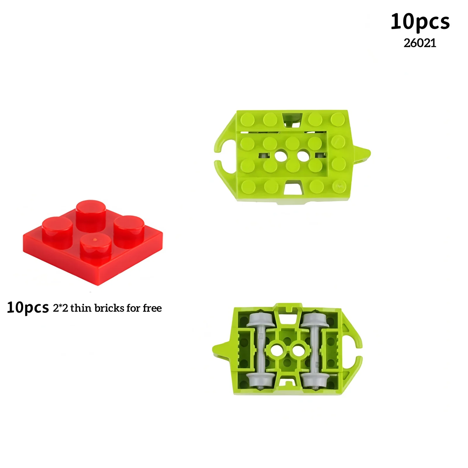 10PCS Achterbahn Track Schienen MOC Bausteine Kompatibel 26022/25059/25061/34738 Modell Eisenbahn Stadt Zug Technische Teile