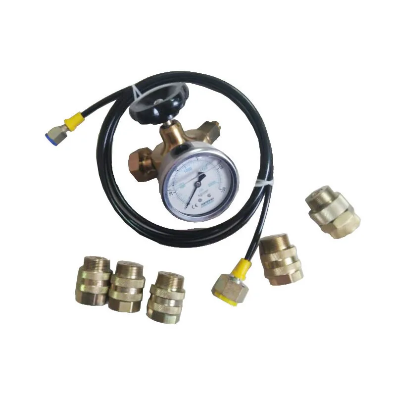 5 in1 pressure gauge test kit Hydraulic accumulator pressure gauge adapter type nitrogen filling valve