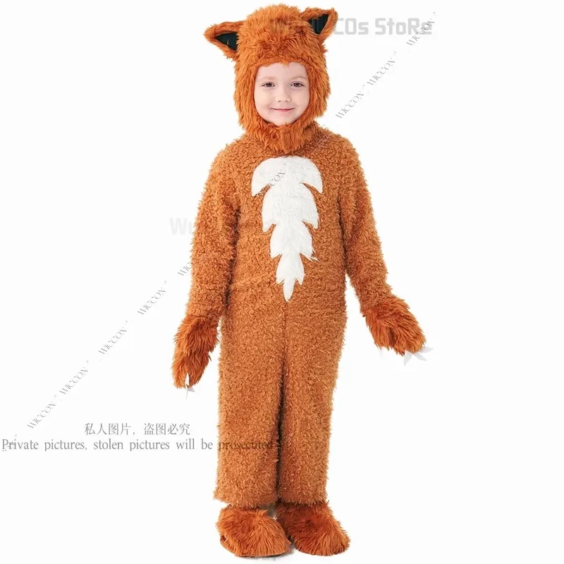 

Костюм для косплея с милыми маленькими животными и рисунком лисы, комбинезон для маленьких мальчиков и девочек, зимний наряд, пижамы, удобные перчатки Kigurumi6;7