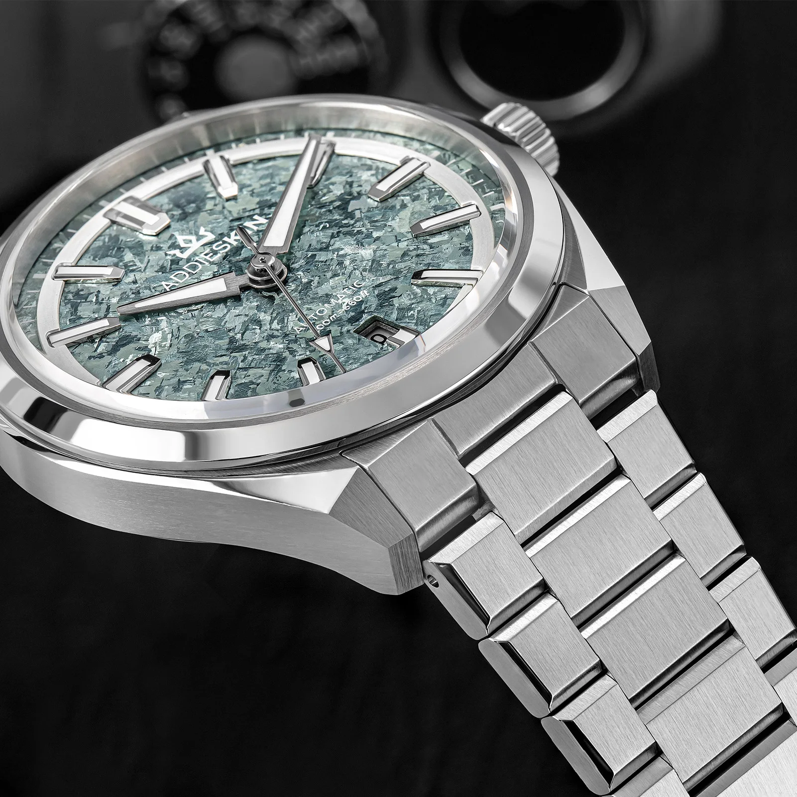 ADDIESKIN K006 氷結晶チタン 文字盤 miyota 9015 Sdb1f50944cac4ba7bbbfb22ba8073