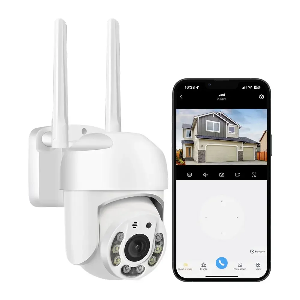 

2MP 360° PTZ WiFi IP Camera - Outdoor Wireless Smart CCTV Home Security Video Surveillance