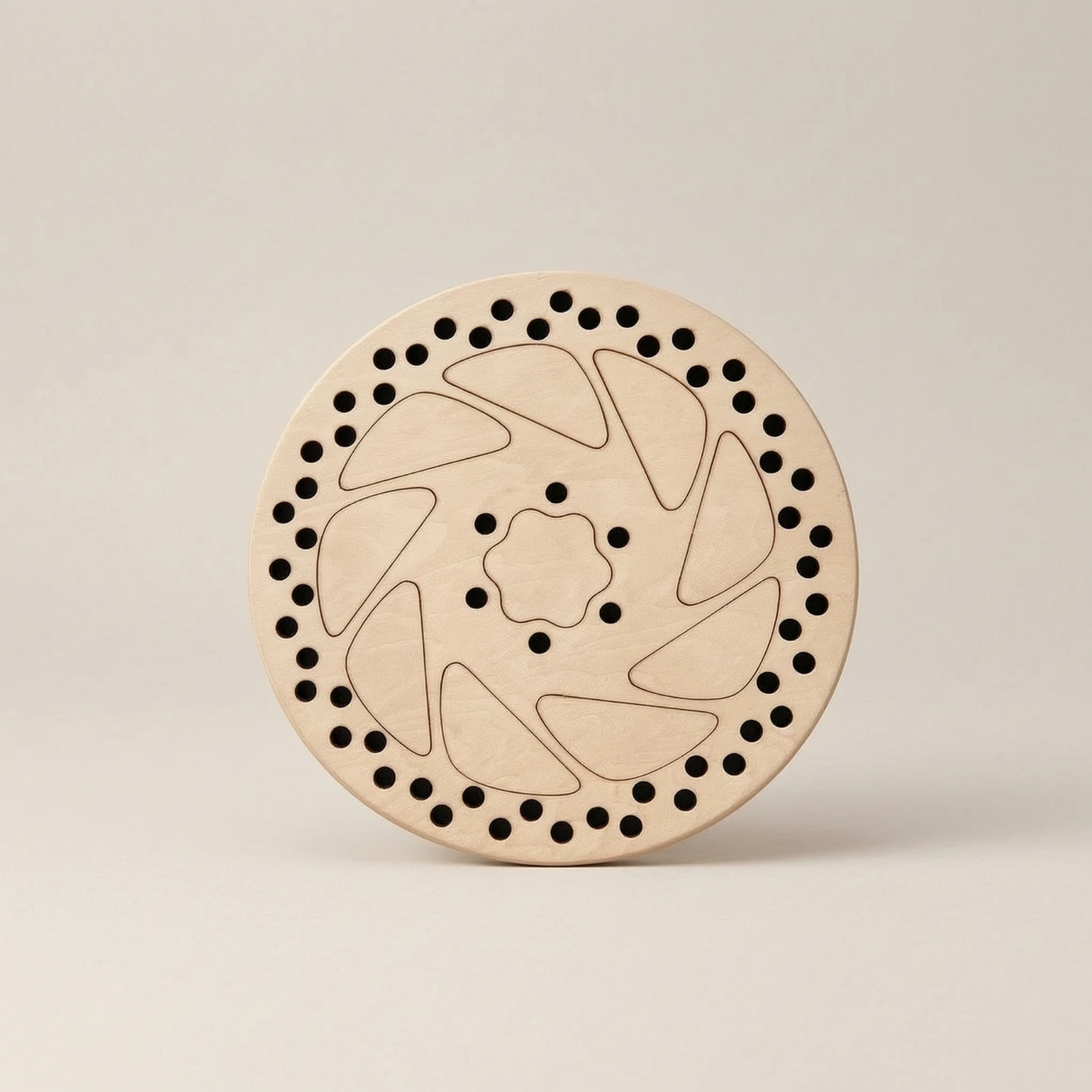 Slit Drum Round Wooden Drum Percussion Instrument Resonant Calming for Beginners, Home, Classrooms