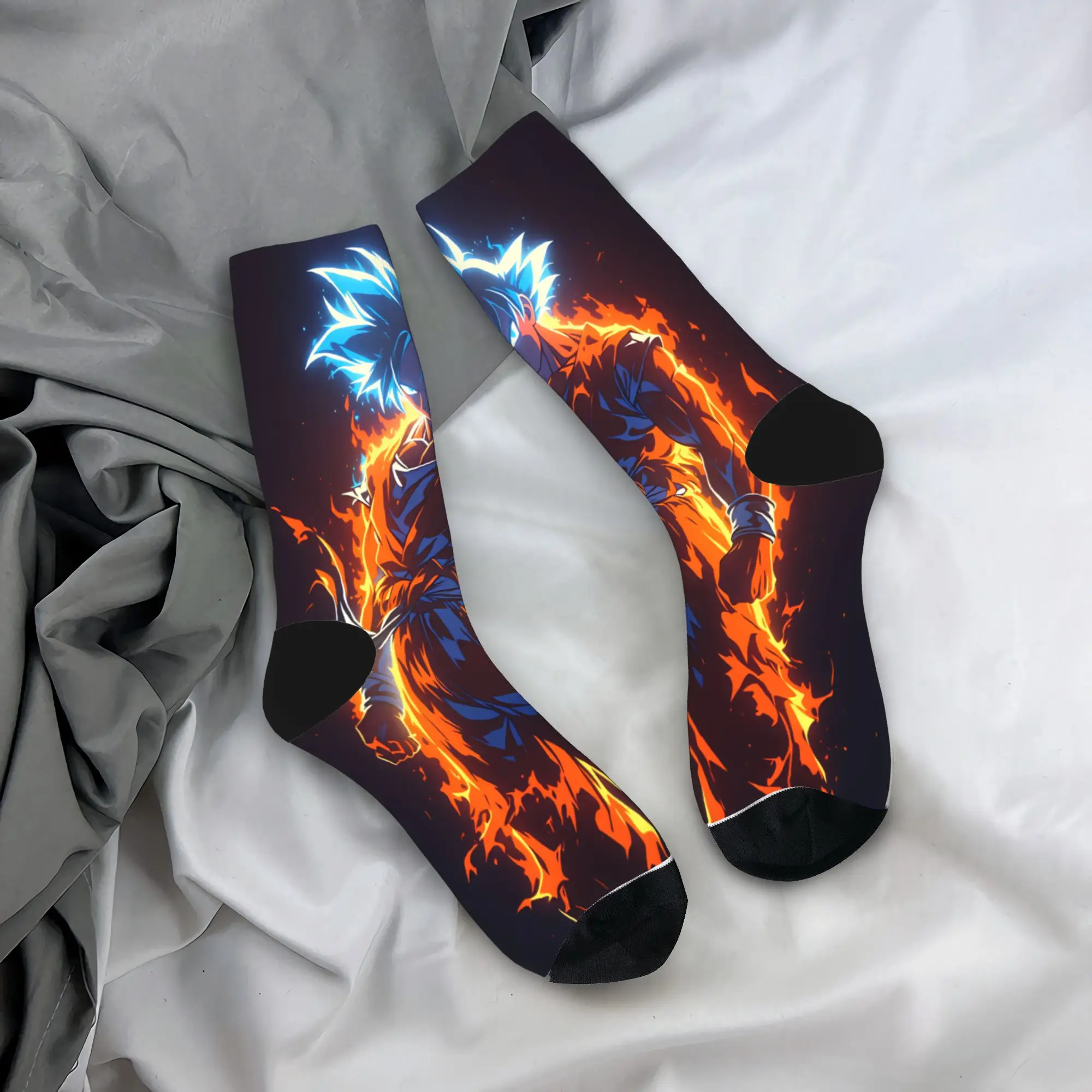 Son Goku Stockings Dragons Balls Retro Socks Men Warm Soft Socks Spring Running Sports Pattern Anti Sweat Socks Birthday Present