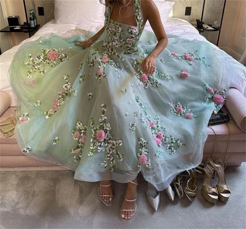 Customized Sexy Halter Ball gown Cocktail Evening Flowers Fold Soutache Chiffon Prom Dresses luxury evening dresses for women 20