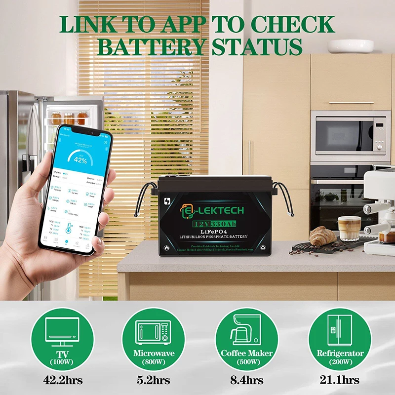 12V 330Ah LiFePO4 Lithium Battery Built-in 200A BMS Rechargeable Mini LiFePO4 Battery Up to 10000 Cycle Lithium Battery, Perfect for RV, Solar, Marine, Home Energy Storage