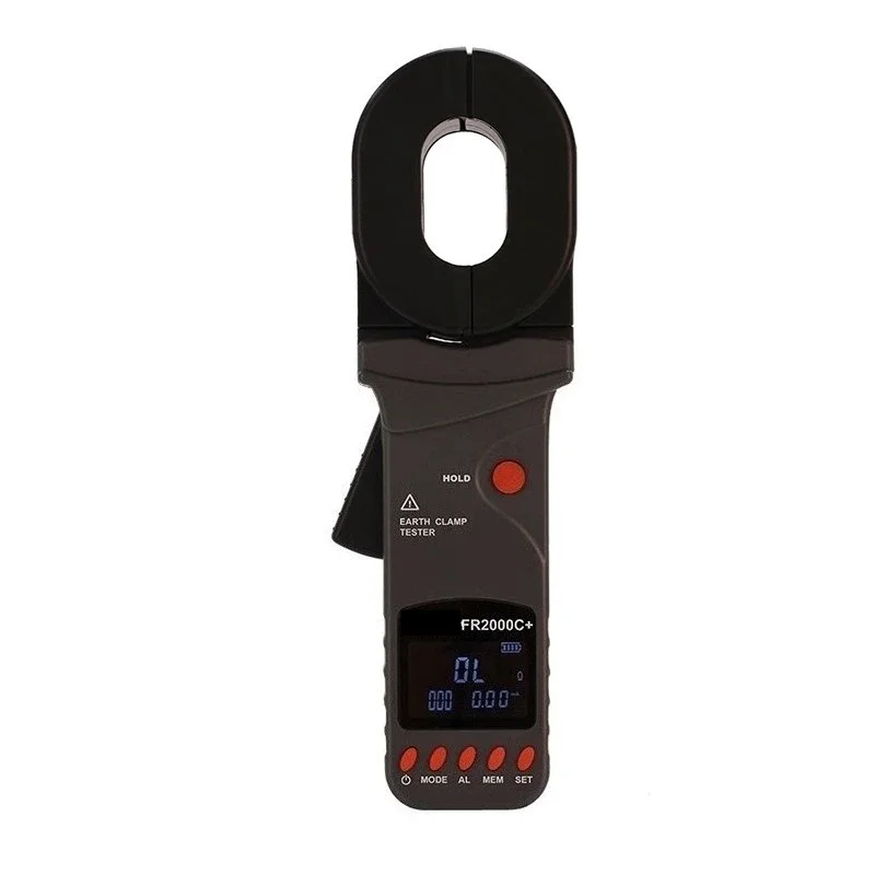 FR2000A+ Clamp Digital Ground Resistance Tester Lightning Protection Ground Loop Resistance Meter Earth Tester -095