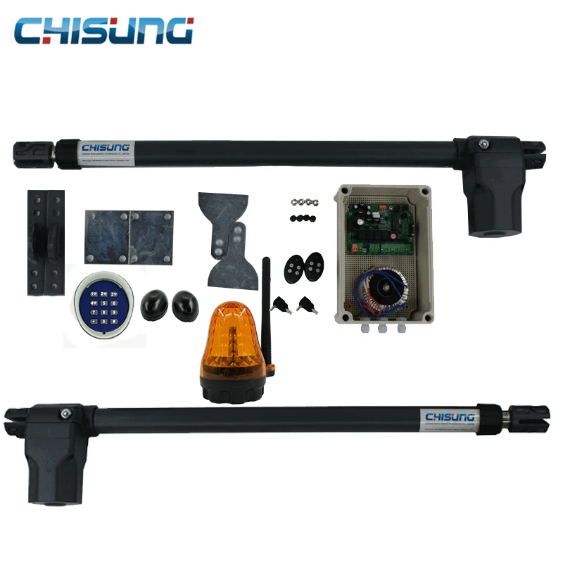 

High Quality Long Dual Arms 500kg Motor Automatic Actuator Heavy Duty Swing Gate Opener DC Motor With Keypad And Warning Light