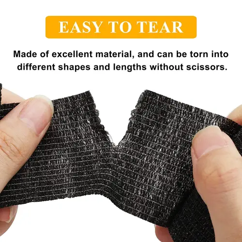 Imagen 2 del producto 3/6/12/24/48/96 Uds 2 ""x 5 yardas envoltura de cinta de agarre de tatuaje, envoltura de vendaje elástico tubo de agarre de tatuaje máquina de pluma de tatuaje, suministros de tatuaje