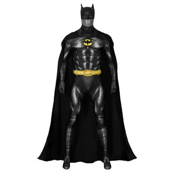 Anime-Cartoon-Herren-Halloween-Cosplay-Michael-Keaton-Batman-Kostüm, Karnevalsparty-Overall, Performance-Outfit, Geschenk für den Freund 10 best sales Batman Fantasia - №3