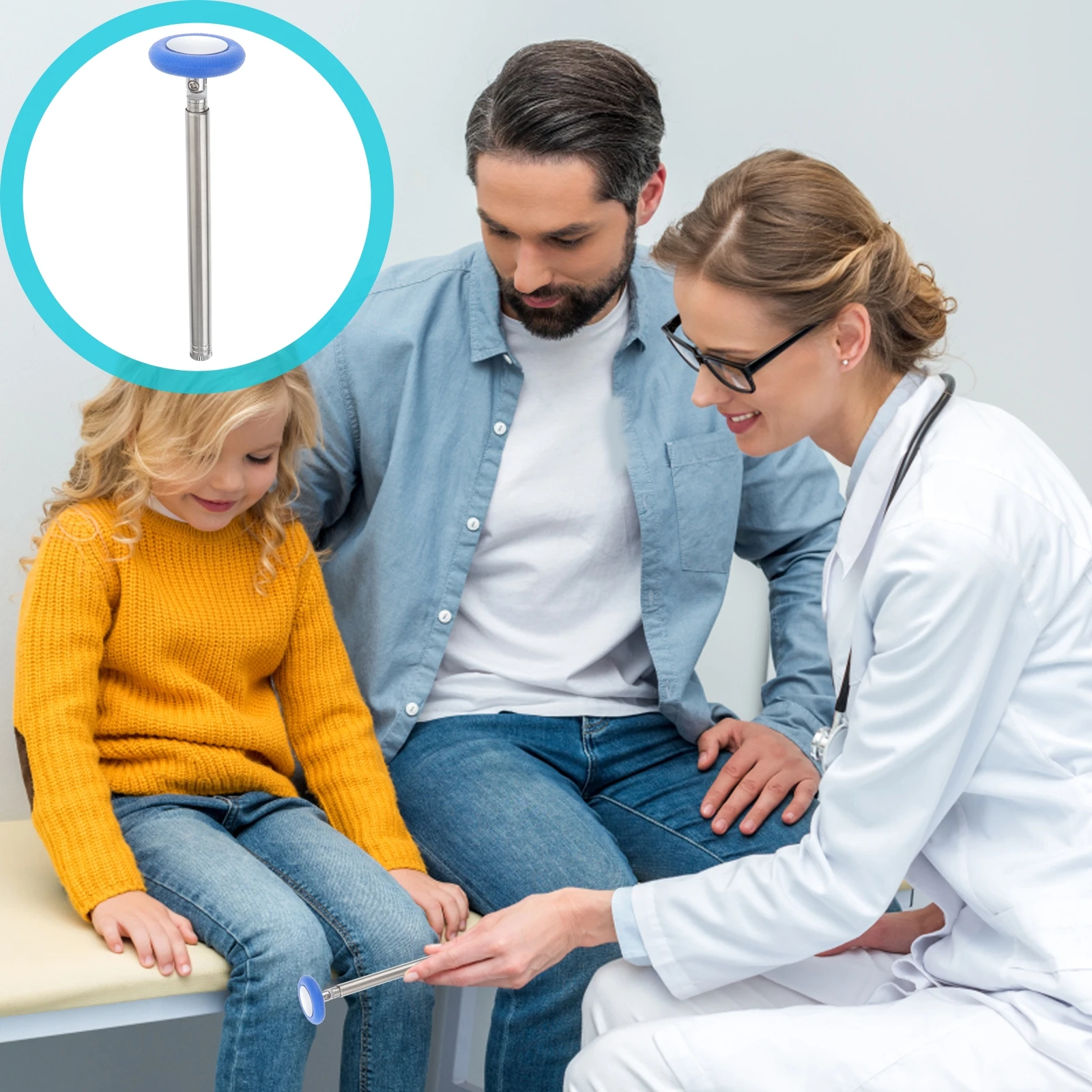 

Portable Medical Diagnostic Hammer Neurological Reflex Sensory Testing Zinc Alloy Multipurpose Plexor Nerve Response