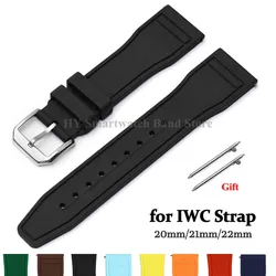 20mm 21mm 22mm Silicone Rubber Watch Strap for IWC PILOT Replacement Watchbands Sport Quick Release Bracelet Watch Accessories