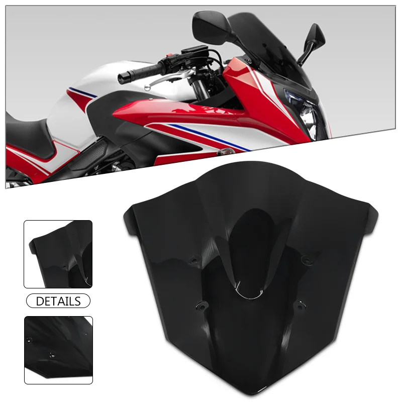 

New Sport Viser Visor For CBR650F cbr650f 14-2019 Motorcycle Front Windscreen Windshield Deflector Wind Shield Screen Protector