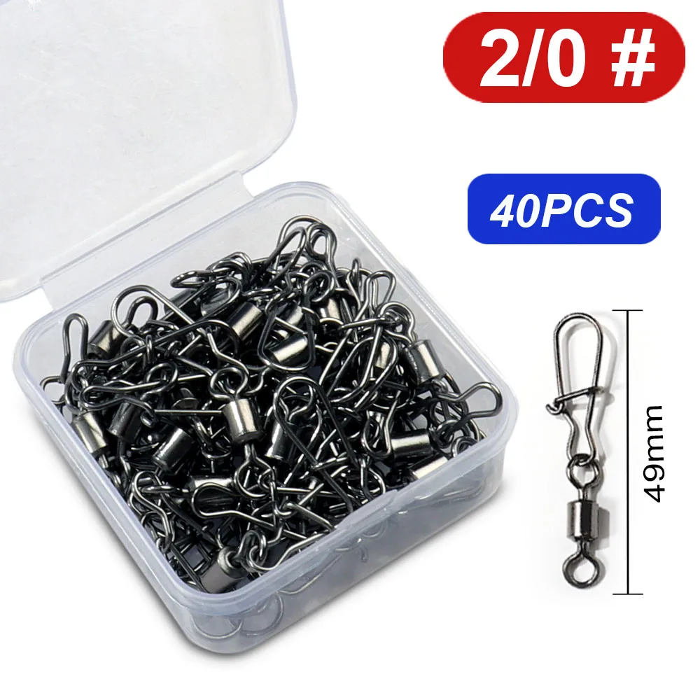 100 teile/schachtel Schwenk Snap Pin Rolling Ring Angelgerät Box Schnalle Haken Kit Draht Stecker Drehen Lager Pesca 35 -100 stücke Getriebe
