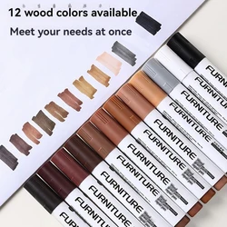 12 Colors Furniture Touch Up Kit Markers Amp Filler Sticks Wood Composite Grain Paint Repair Pen Scratches Restore Scratch Patch