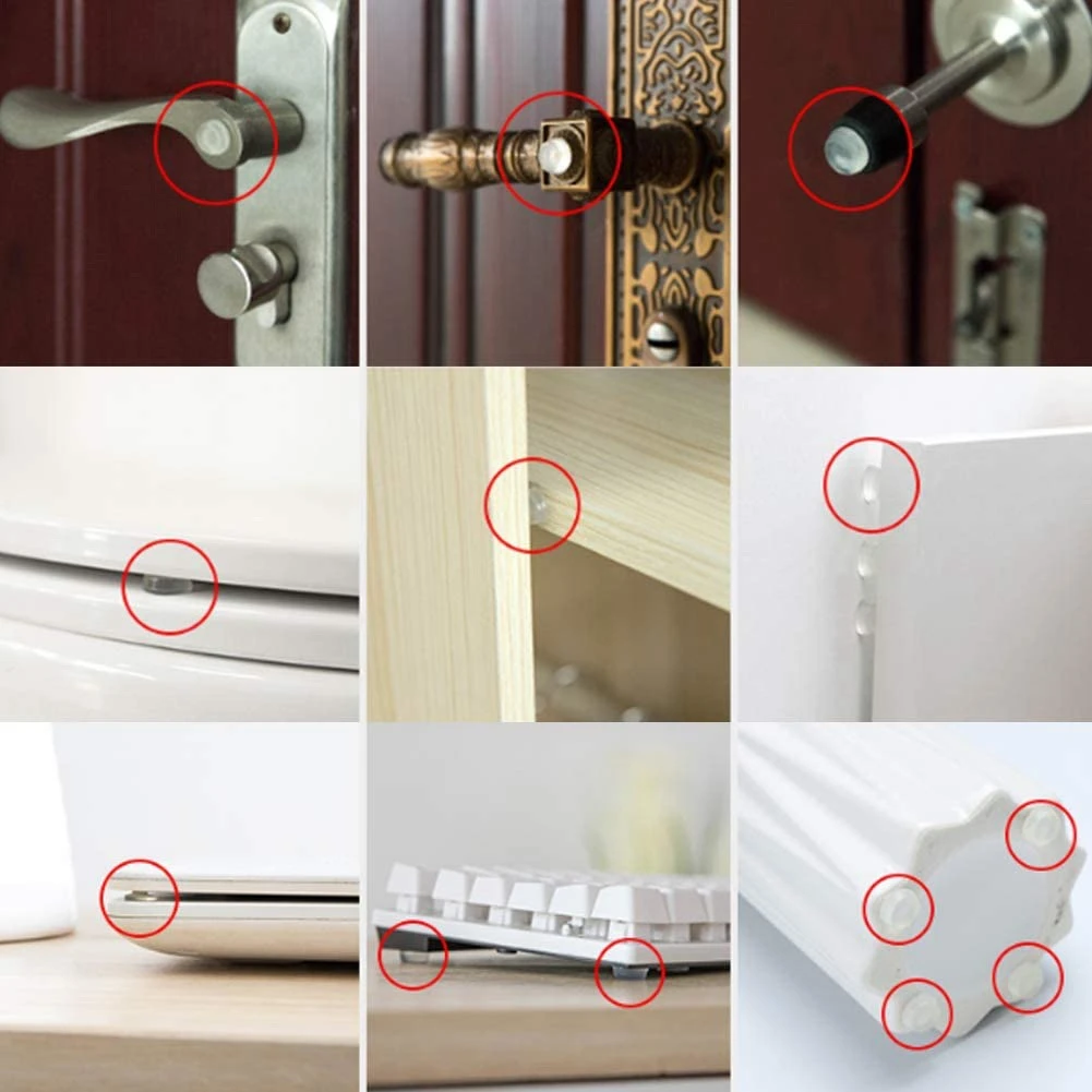 LLCS-100 Capsules Self-Adhesive Rubber Furniture Bumper Pads For Doors Cabinets Drawers Furniture Glass Tables Crafts