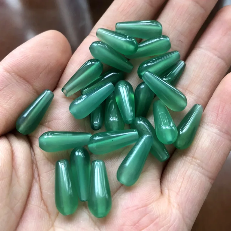 

Natural Chrysoprase Water Drop Pendant Agate Loose Beads for Jewelry Making DIY Necklace Bracelet Charm Handmade Accessories