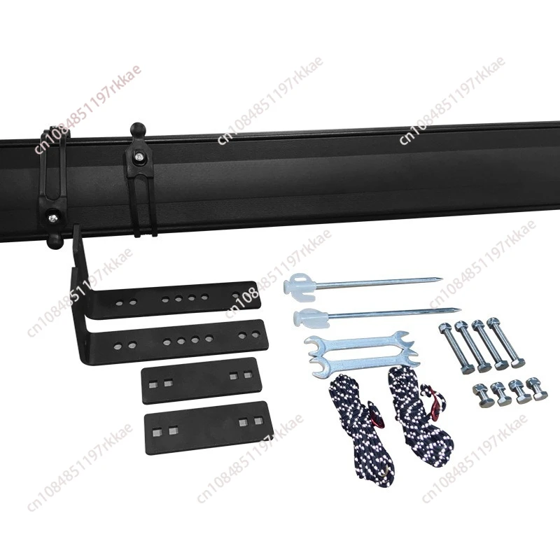 Aluminum Alloy Shell Waterproof and Sunscreen Car Side Canopy, Side Tent, Camping Black Rubber Car Side Sunshade