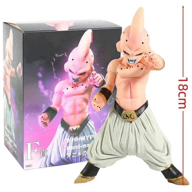 18cm Dragon Ball Action figurki Anime Super Saiyan jedna figurka Buu Model z pcv samochodzik dla dziecka kolekcja dekoracji zabawki dla prezenty dla dzieci