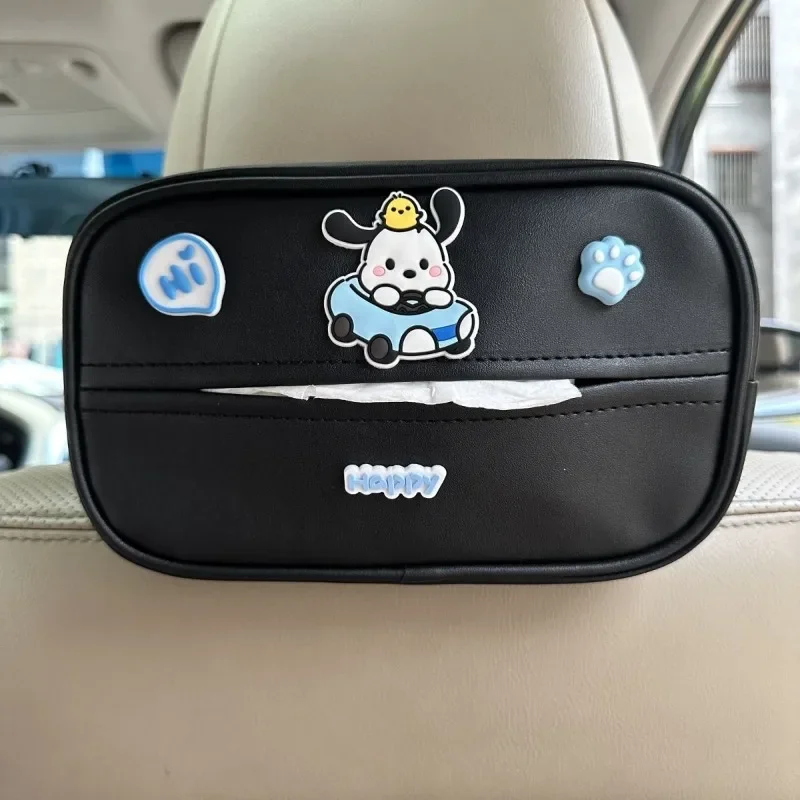 Doraemon internet celebrity car tissue box, rear row cartoon creative cute car hanging women's armrest box, cardboard box