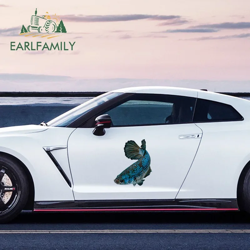 EARLFAMILY 43cm x 34.7cm For Female Betta Waterproof Car Stickers Vinyl Fine Decal Motorcycle Car Accessories Scratch-Proof