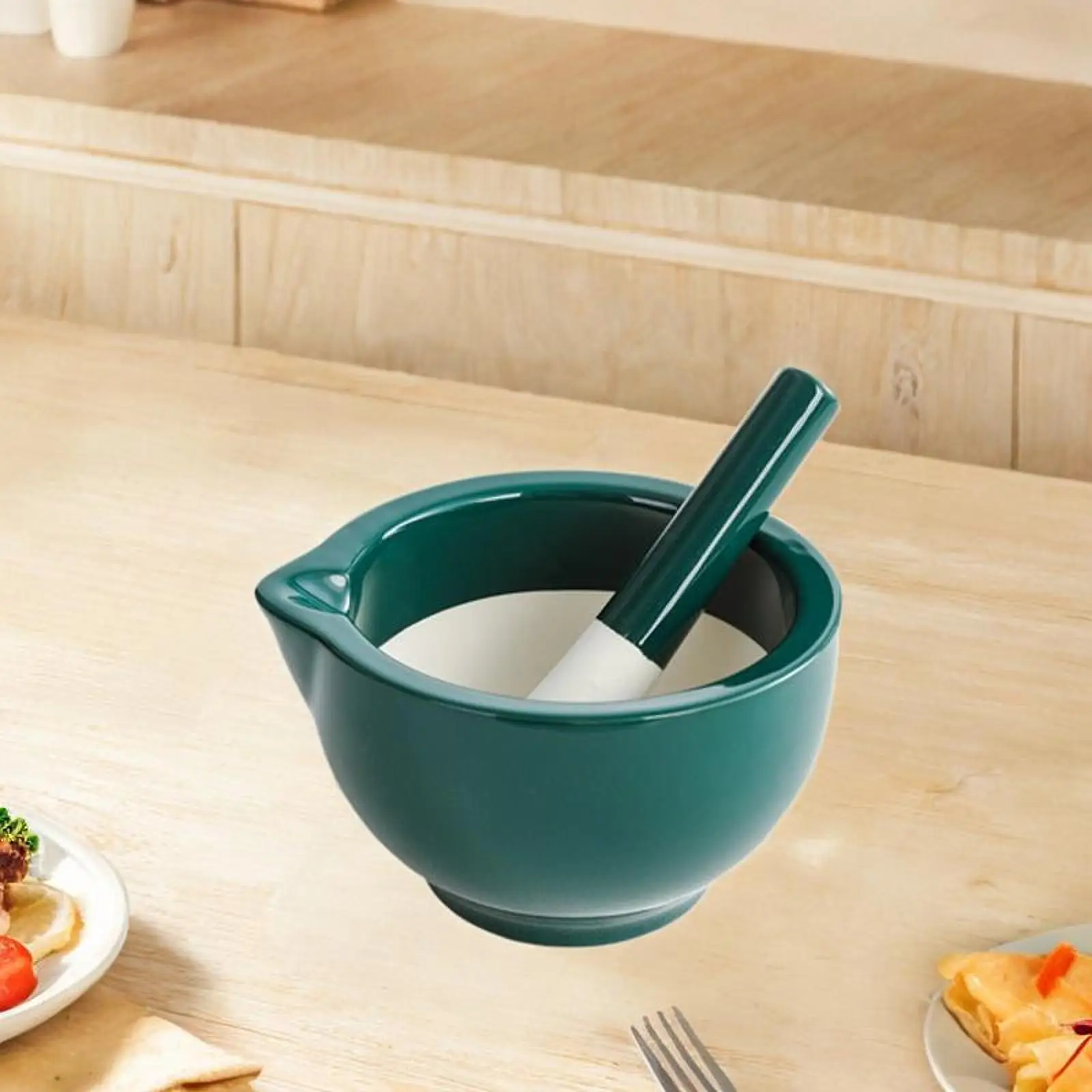 Ceramic Grinding Bowl Kitchen Utensils Practical Baby Food Grinding Bowl Porcelain Mortar and Pestle for Rice Vegetables Fruits