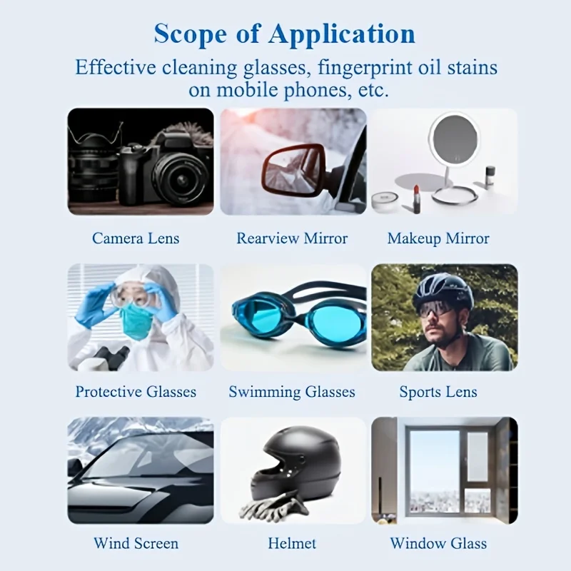 نظارات تنظيف عدسة مناديل النظارات الشمسية مناديل شاشة الهاتف المحمول مبللة مسبقًا ملفوفة بشكل فردي، وسادة مسح الكحول للنظارات الشمسية