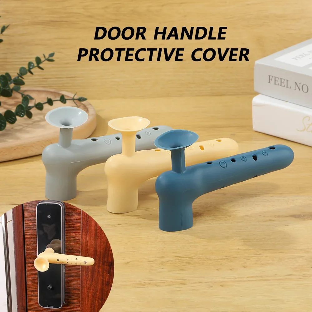 Handles for Doors Silicone Door Knob Cover Suction Cup Mat Thicken Anti-collision for Baby Wall Door Handle Glove for Home