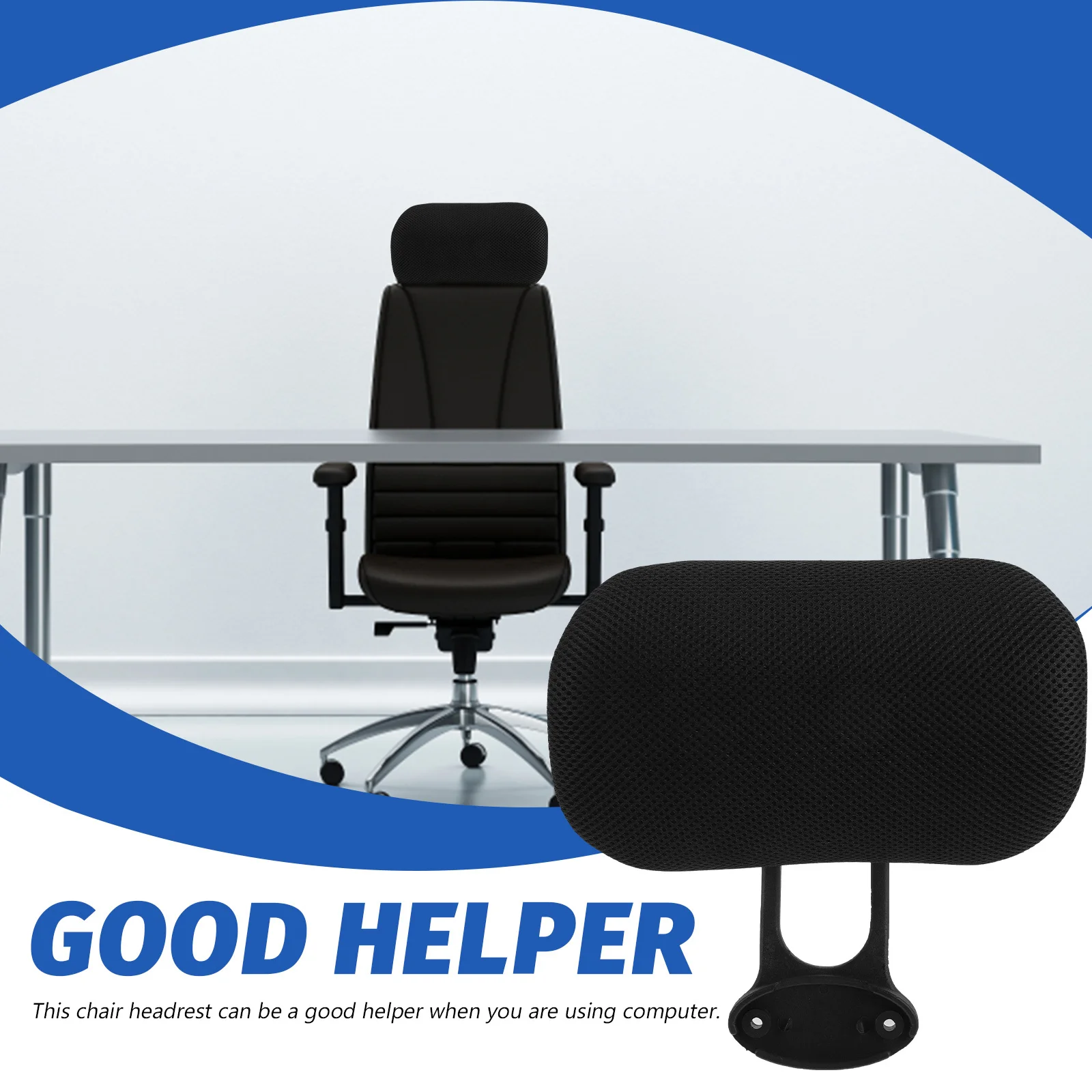 Detachable Height Adjustable Computer Chair Headrest Soft Breathable Neck Protection Work Pillow Office Supply