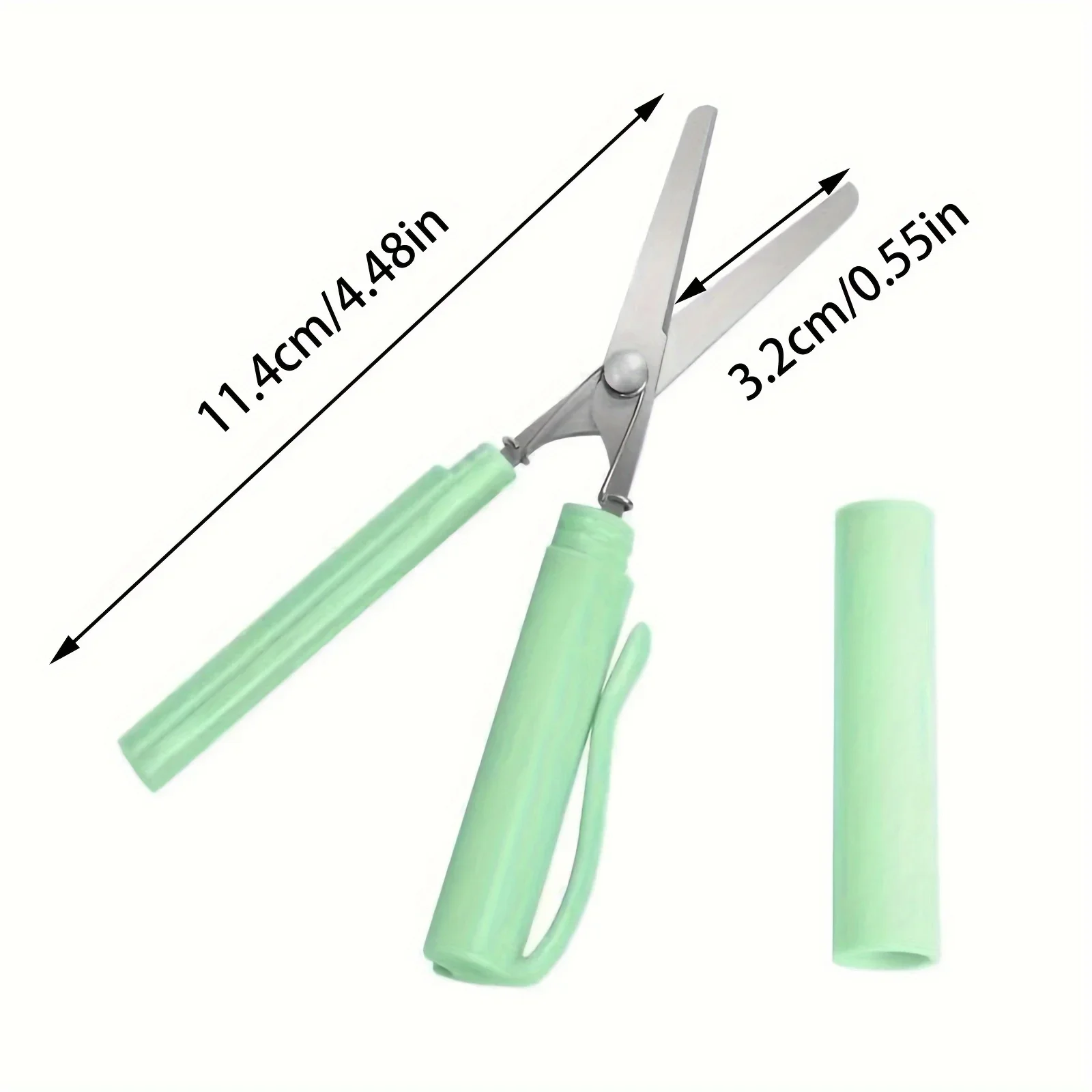 Multifuncional Criativo Pen Shape Scissors, Portable Safe Folding Papelaria, DIY Paper Cutting Art Tool, Material Escolar