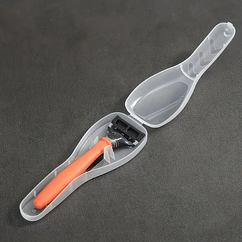 1/2/4pcs Shaver Storage Box Transparent Plastic Razor Box Blades Holder Portable Travel Razor Case Men's Razor Box Containers