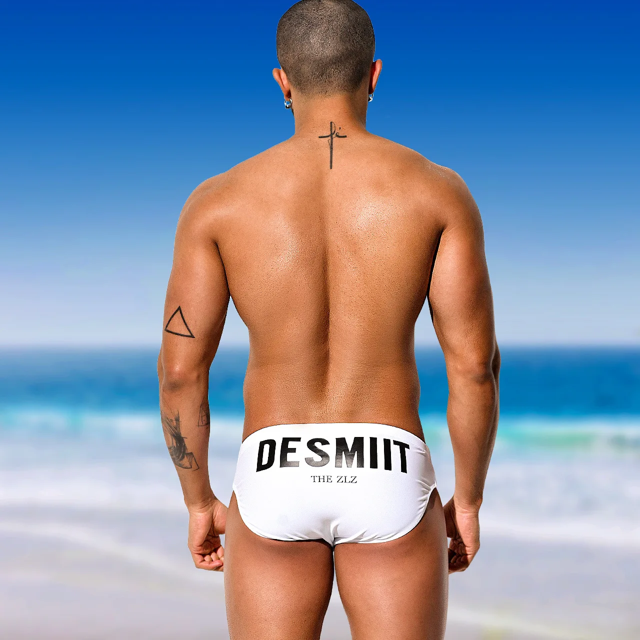 Desmiit Pouch Pad Swimwear Mens Swim Wear Briefs Sexy Bikini Swimsuit Man Swimming Trunk Men Surfing Suit Sport Wear Short