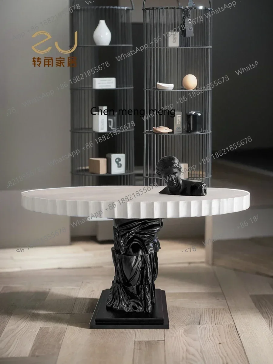 

ss7486 Sili Style Creative FRP round Table Modern Coffee Conference Table Sculpture Dining Table
