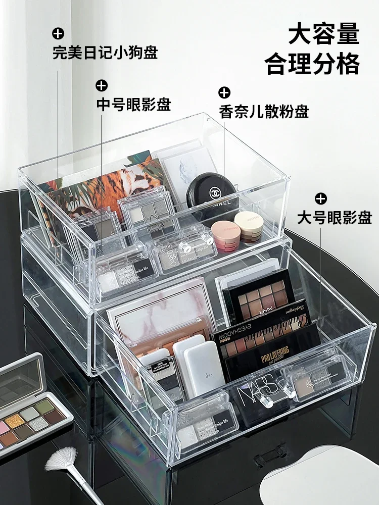 Eyeshadow Palette Organizer Eyepowder Storage Box Cosmetics Rack Makeup Tools Compartment Holder For Women Makeup Organizer