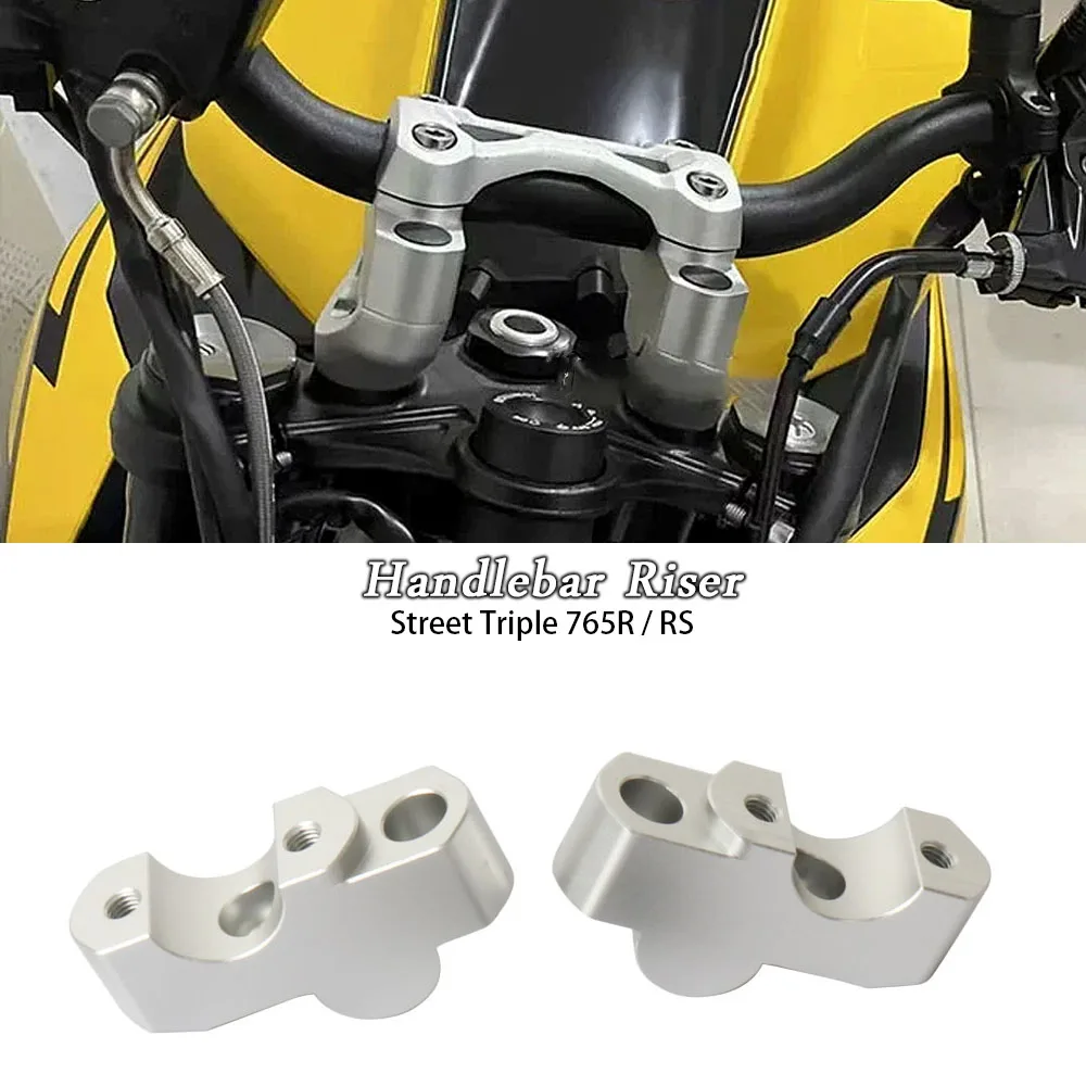 

New Motorcycle Accessories Handlebar Risers Mounting CNC Aluminum Kit For STREET TRIPLE 765R Street Triple 765RS 765 R RS