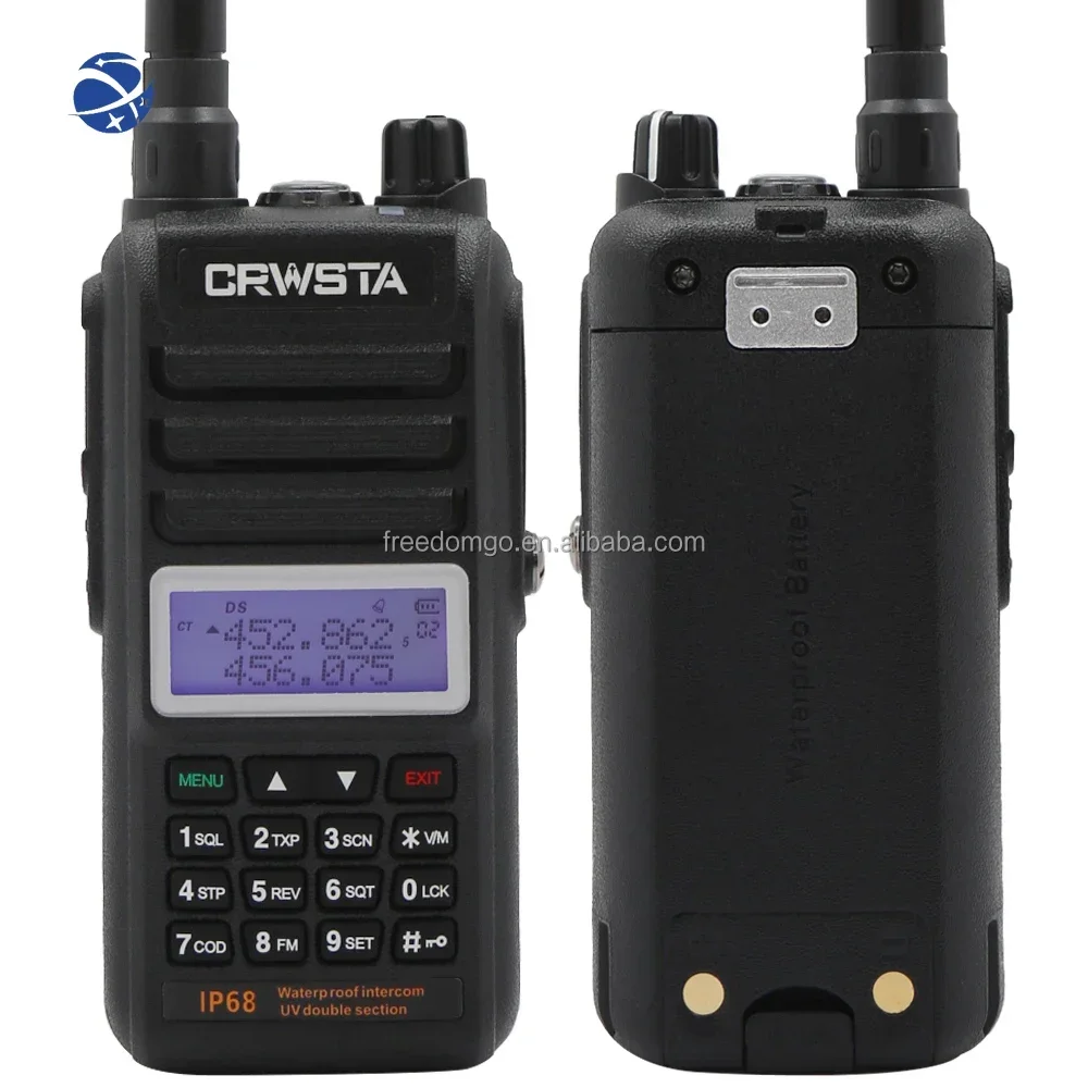 CRWSTA GX-790 Professional Waterproof Walkie Talkie Dual Band 8 Watts Handheld Wireless Intercom System