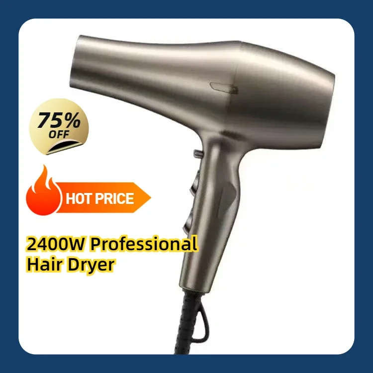 Professional Hair Dryer Hair Salon/Barber 2400W High Power Wind Negative Ions Hair Care Blow Dryer 3 Gears Styling Tools