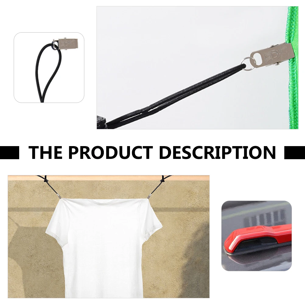 

24PCS Background Cloth Clips Fixed Multi functional Nylon Windproof Pegs for Photography Studio Backdrop Elastic Clamp Hanging