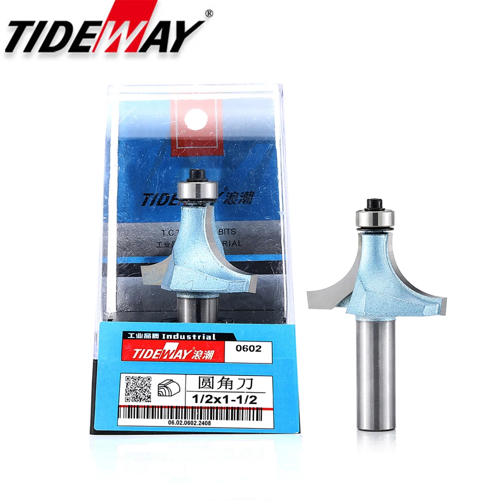 TIDEWAY Industrial Grade Cove Bit Round Slotting Milling Cutter Tools For Wood Trimming Cutter Woodworking Router Bits