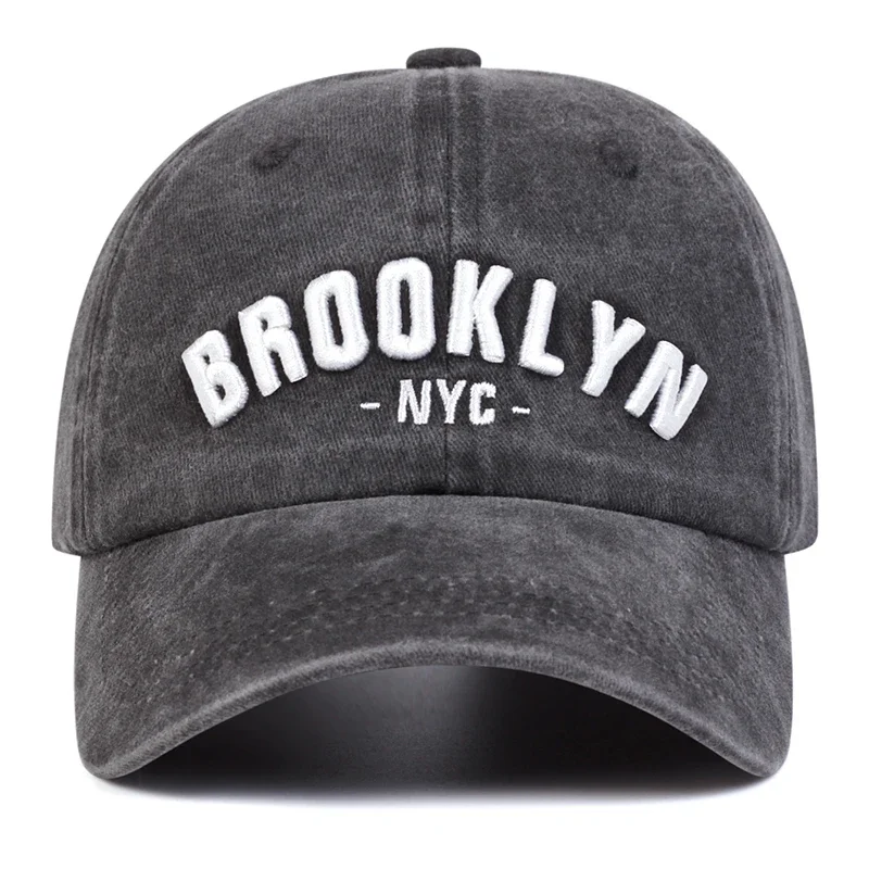 للجنسين بروكلين إلكتروني التطريز غسل قبعات البيسبول الربيع والخريف في الهواء الطلق قابل للتعديل قبعات عادية واقية من الشمس قبعة قبعة رياضية