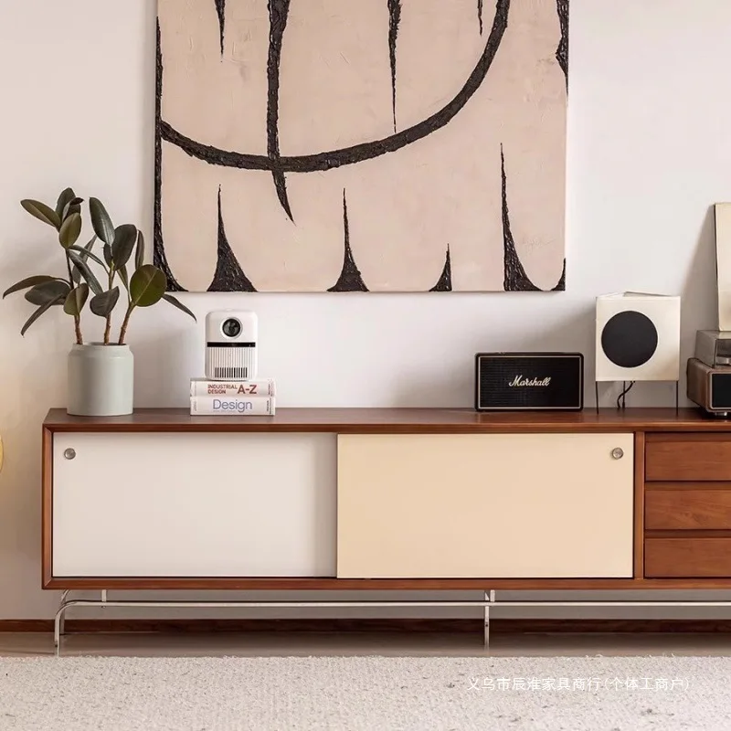 

Medieval solid wood TV cabinet storage storage low cabinet modern simple small apartment living room home storage TV cabinet
